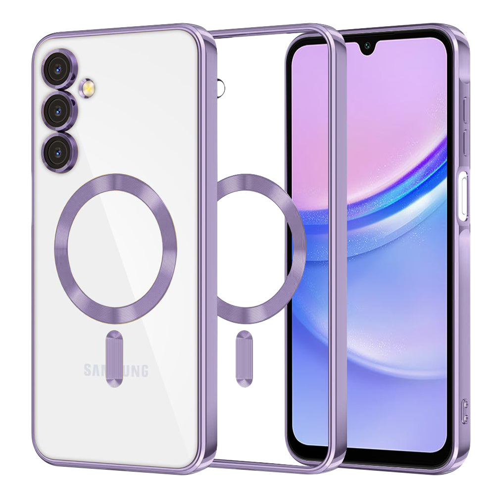 MagSafe Case for Samsung Galaxy A15 5G A156 / A15 A155, Techsuit, Luxury Crystal, Light Purple