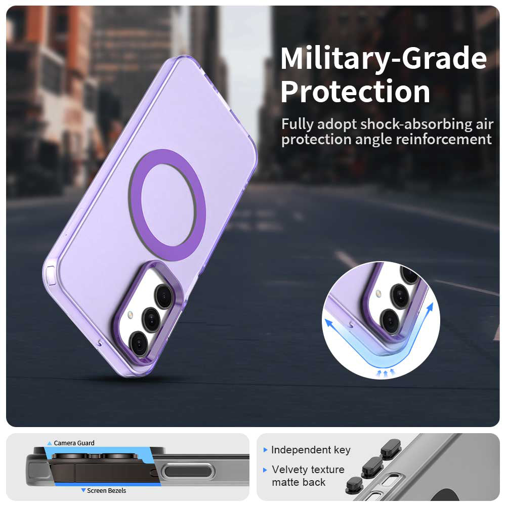 MagSafe Case for Samsung Galaxy A25 A256, Techsuit, CandyCase, Purple