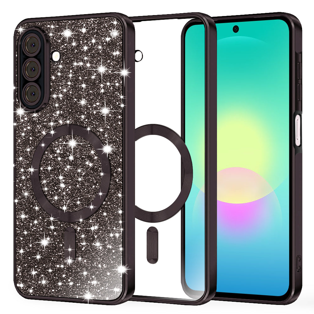 MagSafe Case for Samsung Galaxy A27 5G, Techsuit, Luxury Glitter, Black