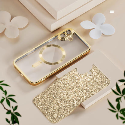 MagSafe Case for Samsung Galaxy A27 5G, Techsuit, Luxury Glitter, Red
