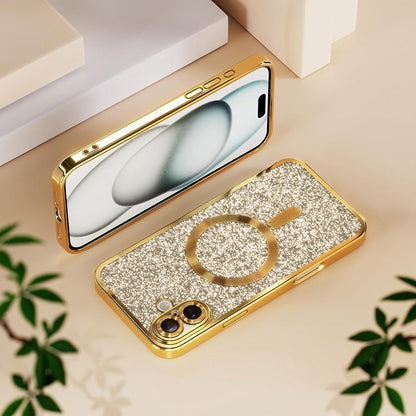 MagSafe Case for Samsung Galaxy A27 5G, Techsuit, Luxury Glitter, Dark Green