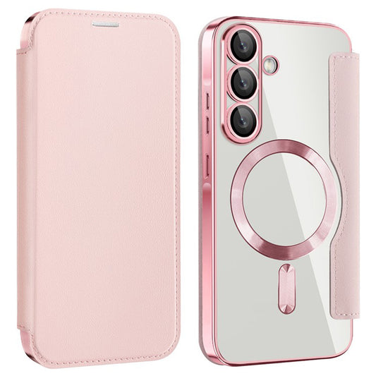MagSafe Case for Samsung Galaxy A36 A366, Techsuit, SmartMag Book, Pink
