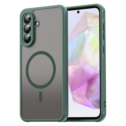 MagSafe Case for Samsung Galaxy A56 A566, Techsuit, HaloFrost II, Green