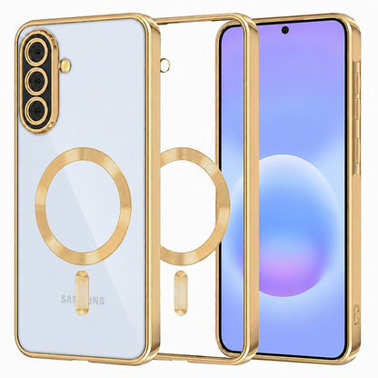 MagSafe Case for Samsung Galaxy A57 5G, Techsuit, Luxury Crystal, Gold
