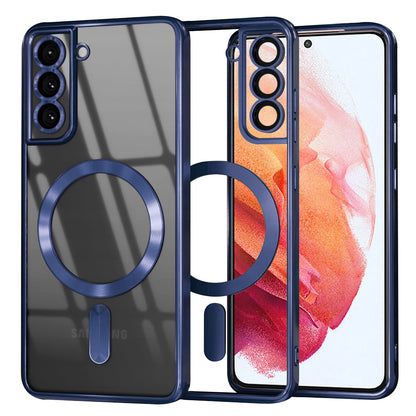 MagSafe Case for Samsung Galaxy S21 5G G991, Techsuit, Luxury Crystal, Dark Blue