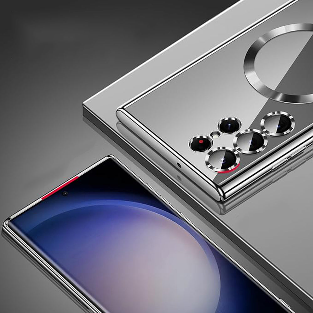 MagSafe Case for Samsung Galaxy S21 Ultra 5G G998, Techsuit, Luxury Crystal, Dark Blue