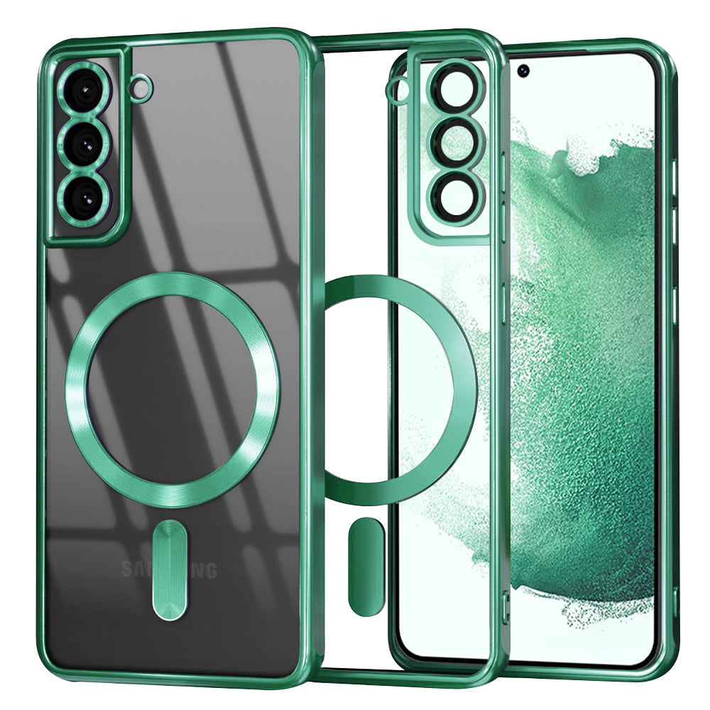 MagSafe Case for Samsung Galaxy S22+ 5G S906, Techsuit, Luxury Crystal, Light Green
