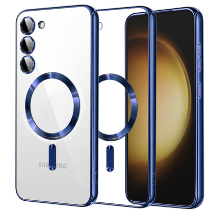 MagSafe Case for Samsung Galaxy S23+ S916, Techsuit, Luxury Crystal, Dark Blue