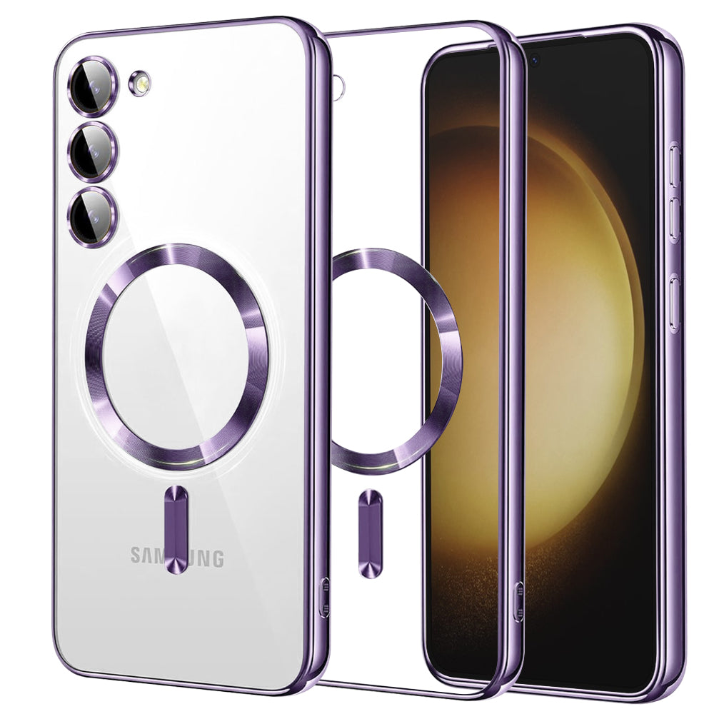 MagSafe Case for Samsung Galaxy S23+ S916, Techsuit, Luxury Crystal, Light Purple