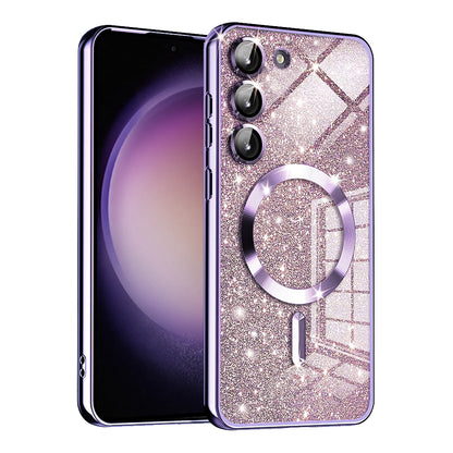 MagSafe Case for Samsung Galaxy S23+ S916, Techsuit, Luxury Glitter, Light Purple