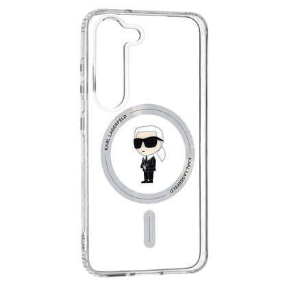 MagSafe Case for Samsung Galaxy S23 S911, Karl Lagerfeld, IML Ikonik Karl, Transparent