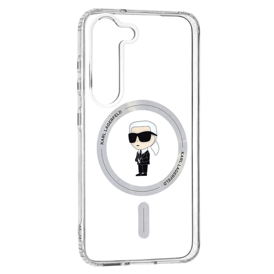 MagSafe Case for Samsung Galaxy S23 S911, Karl Lagerfeld, IML Ikonik Karl, Transparent