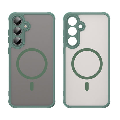 MagSafe Case for Samsung Galaxy S24 FE S721, Techsuit, HaloFrost II, Green
