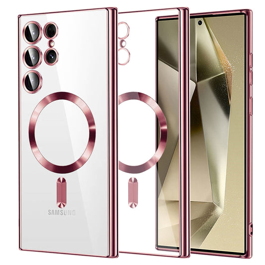 MagSafe Case for Samsung Galaxy S24 Ultra S928, Techsuit, Luxury Crystal, Pink