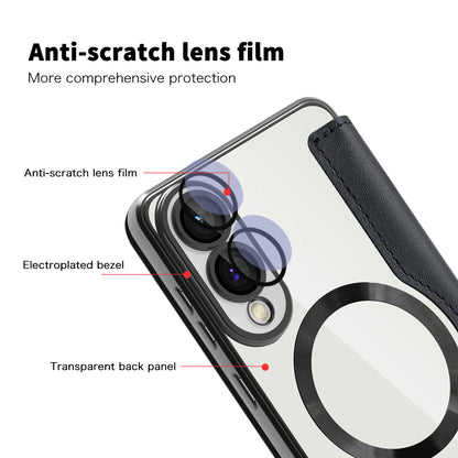MagSafe Case for Samsung Galaxy S25 Edge S937, Techsuit, SmartMag Book, Black