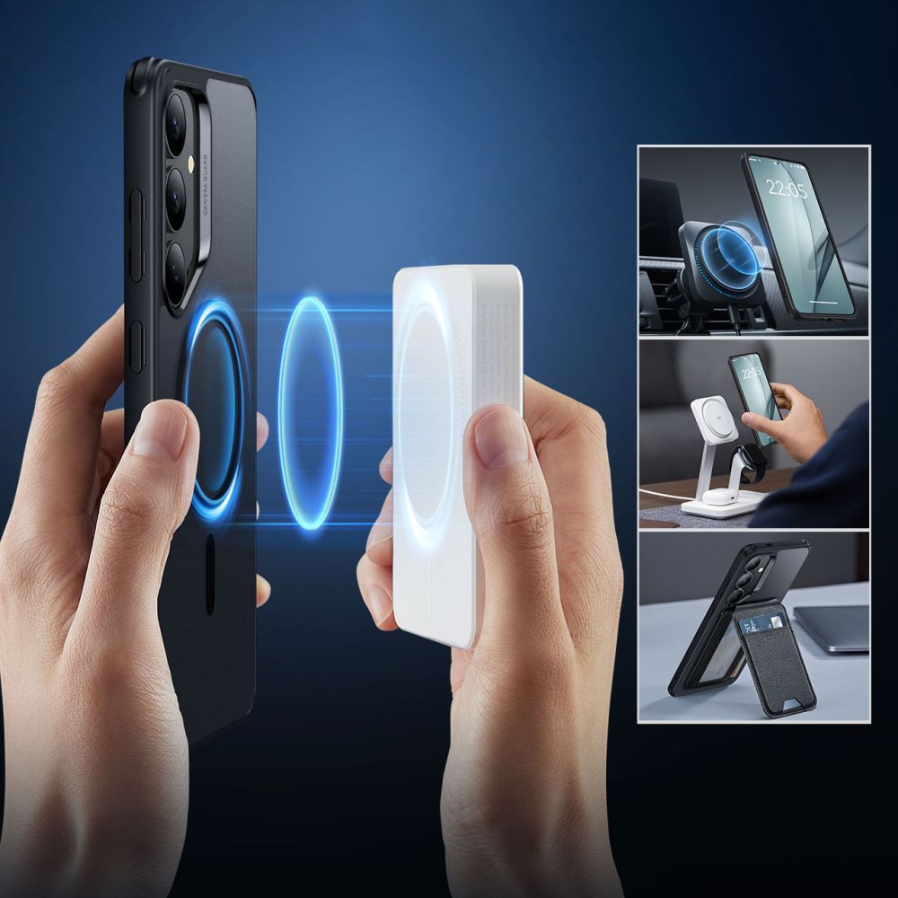 MagSafe Case for Samsung Galaxy S25+ S936, ESR, Classic Hybrid, Satin Black
