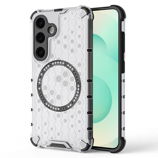 MagSafe Case for Samsung Galaxy S25+ S936, Techsuit, HoneyComb Shield, White