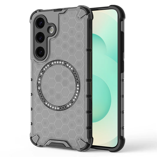 MagSafe Case for Samsung Galaxy S25+ S936, Techsuit, HoneyComb Shield, Black