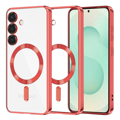 MagSafe Case for Samsung Galaxy S25+ S936, Techsuit, Luxury Crystal, Red