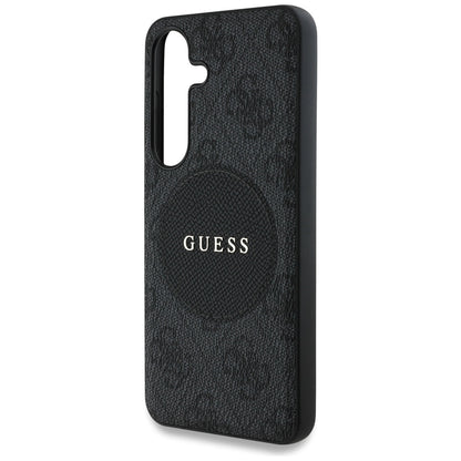 MagSafe Case for Samsung Galaxy S25 S931, Guess, 4G Circle Classic Logo, Black
