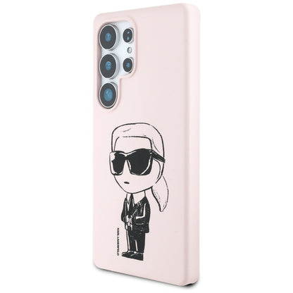 MagSafe Case for Samsung Galaxy S25 Ultra S938, Karl Lagerfeld, Silicone Graffiti, Pink