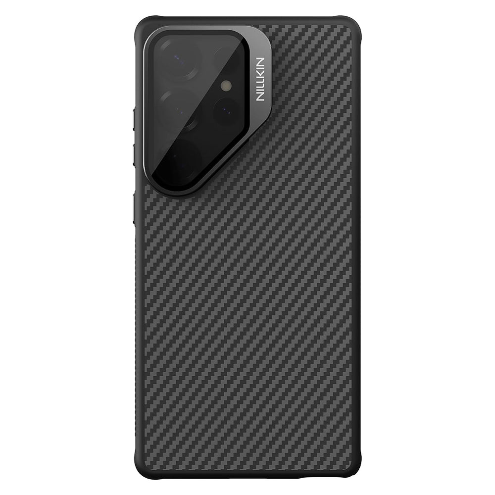 MagSafe Case for Samsung Galaxy S25 Ultra S938, Nillkin, CarboProp with Transparent Black Lens Cover, Black