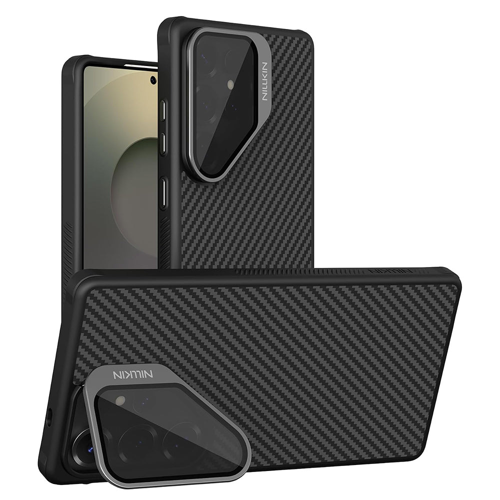 MagSafe Case for Samsung Galaxy S25 Ultra S938, Nillkin, CarboProp with Transparent Black Lens Cover, Black