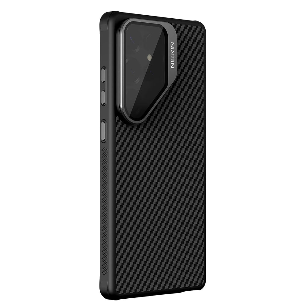 MagSafe Case for Samsung Galaxy S25 Ultra S938, Nillkin, CarboProp with Transparent Black Lens Cover, Black