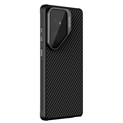 MagSafe Case for Samsung Galaxy S25 Ultra S938, Nillkin, CarboProp with Transparent Black Lens Cover, Black