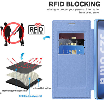 MagSafe Case for Samsung Galaxy S25 Ultra S938, Techsuit, SmartMag Book, Blue