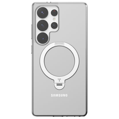 MagSafe Case for Samsung Galaxy S25 Ultra S938, Torras, Ostand Spin, Transparent