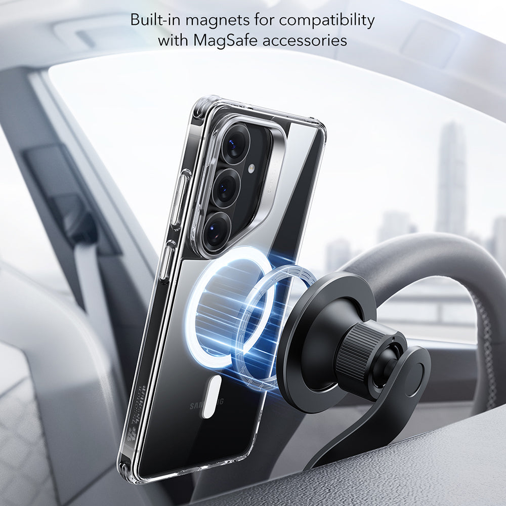 MagSafe Case for Samsung Galaxy S26 S942, ESR, Classic Hybrid Kickstand, Transparent