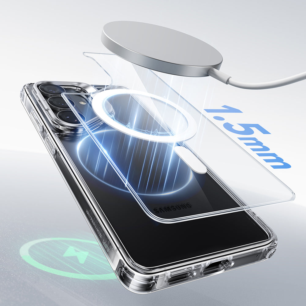 MagSafe Case for Samsung Galaxy S26 S942, ESR, Classic Hybrid Kickstand, Transparent