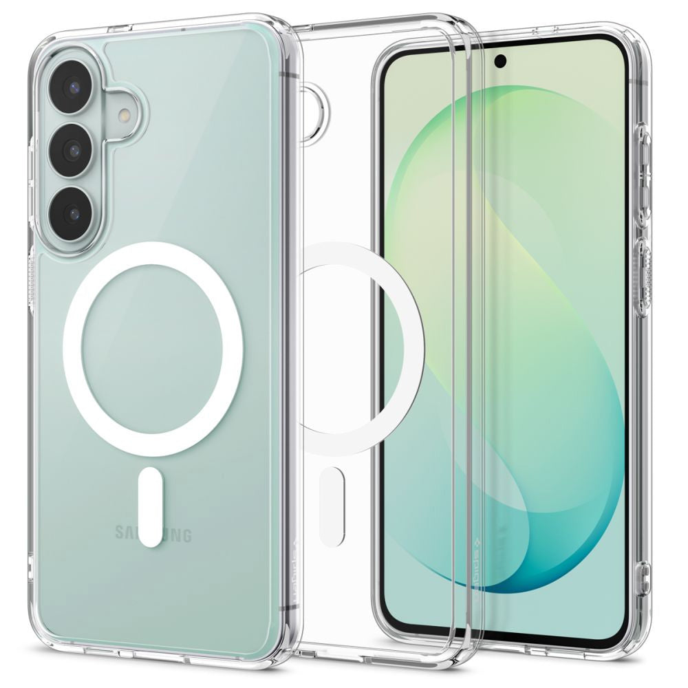 MagSafe Case for Samsung Galaxy S26 FE S741, Spigen, Ultra Hybrid, Clear White ACS11636