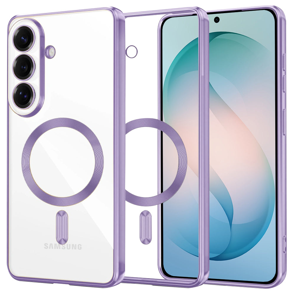 MagSafe Case for Samsung Galaxy S26 Plus, Techsuit, Luxury Crystal, Light Purple