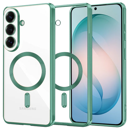 MagSafe Case for Samsung Galaxy S26 Plus, Techsuit, Luxury Crystal, Light Green