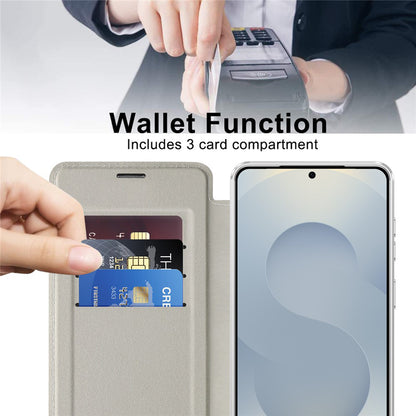 MagSafe Case for Samsung Galaxy S26 Plus, Techsuit, SmartMag Book, Gray