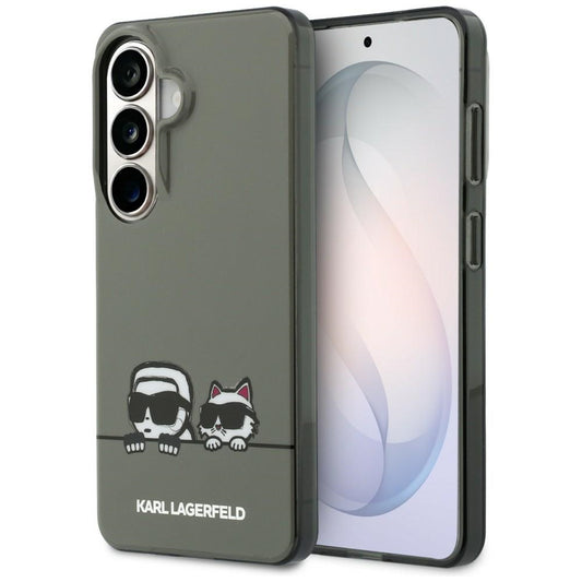 MagSafe Case for Samsung Galaxy S26 S942, Karl Lagerfeld, IML Karl & Choupette Peekaboo Logo, Black