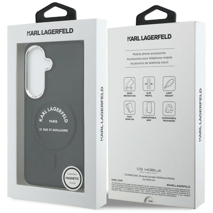 MagSafe Case for Samsung Galaxy S26 S942, Karl Lagerfeld, Karl RSG Logo, Black