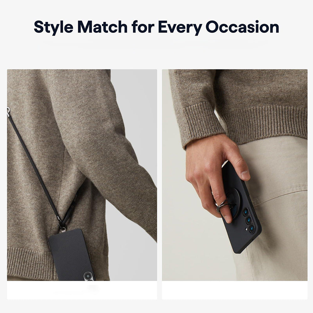 MagSafe Case for Samsung Galaxy S26 S942, Techsuit, Aramid Fiber, Black