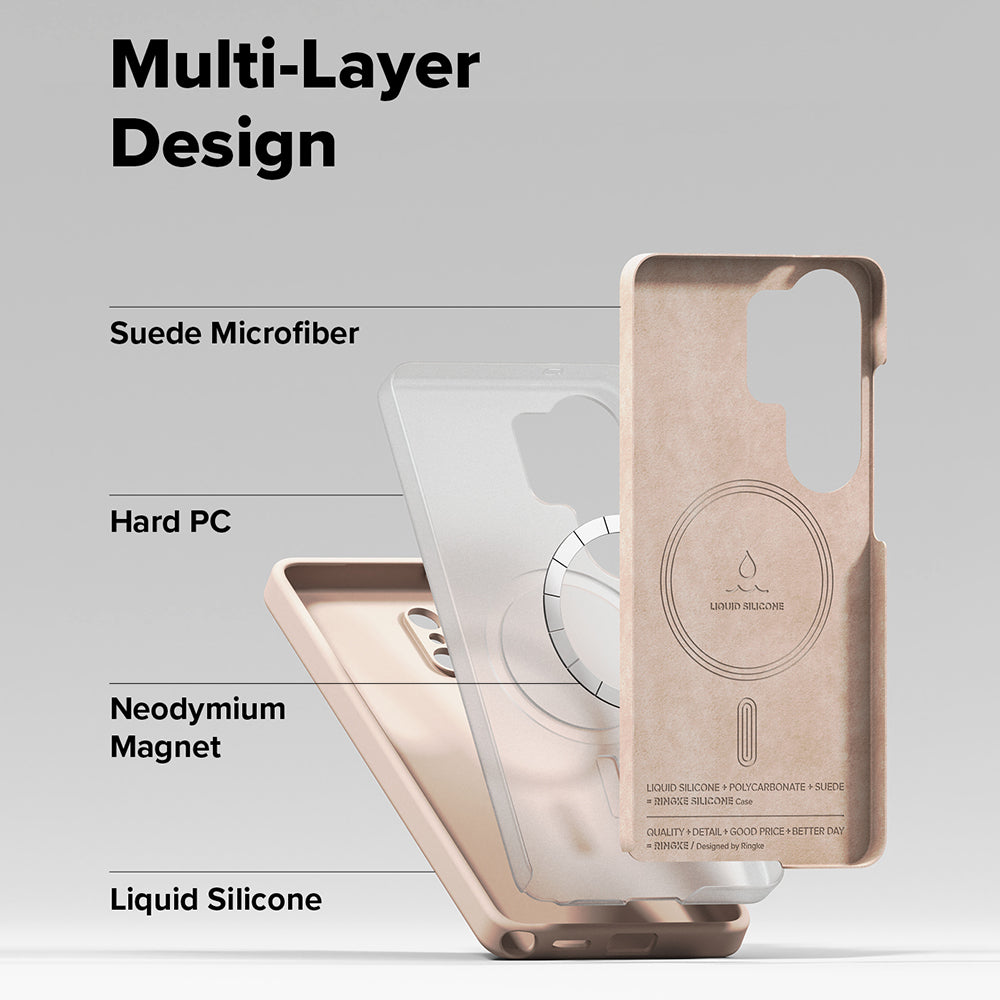 MagSafe Case for Samsung Galaxy S26 Ultra, Ringke, Silicone, Pink