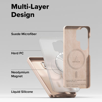 MagSafe Case for Samsung Galaxy S26 Ultra, Ringke, Silicone, Pink