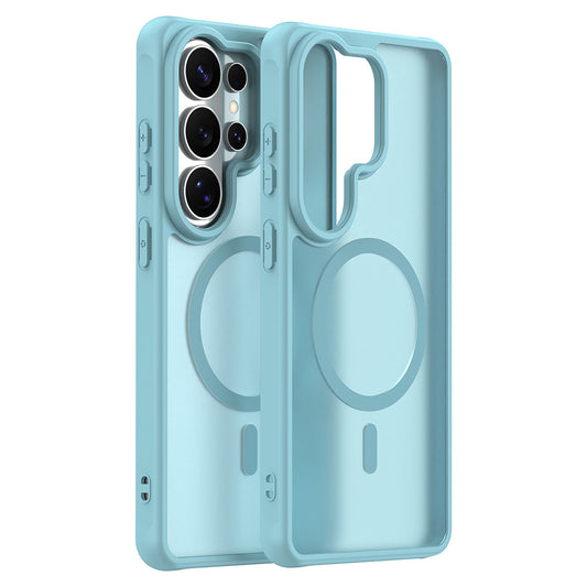 MagSafe Case for Samsung Galaxy S26 Ultra, Techsuit, HaloFrost II, Light Green