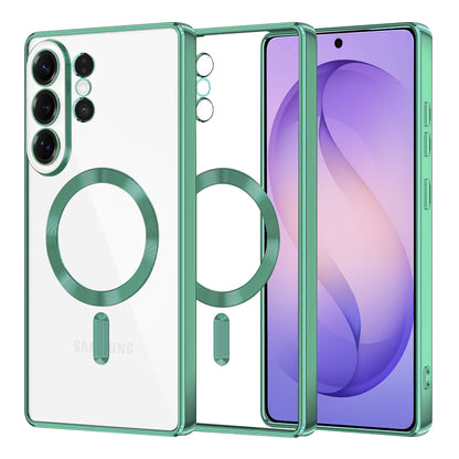 MagSafe Case for Samsung Galaxy S26 Ultra, Techsuit, Luxury Crystal, Light Green