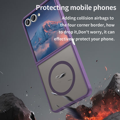 MagSafe Case for Samsung Galaxy Z Flip7 F766, Techsuit, HaloFrost II, Purple