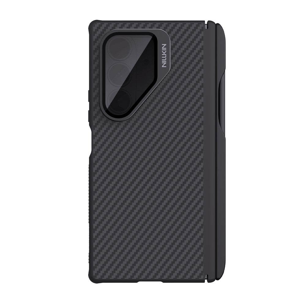MagSafe Case for Samsung Galaxy Z Fold7 F966, Nillkin, CarboProp with Transparent Black Lens Cover and S-Pen Holder, Black