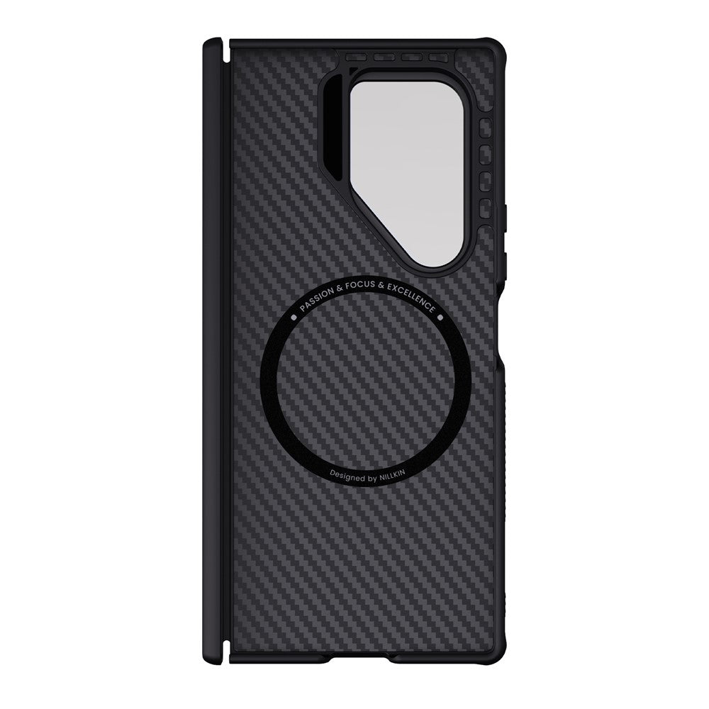 MagSafe Case for Samsung Galaxy Z Fold7 F966, Nillkin, CarboProp with Transparent Black Lens Cover, Black