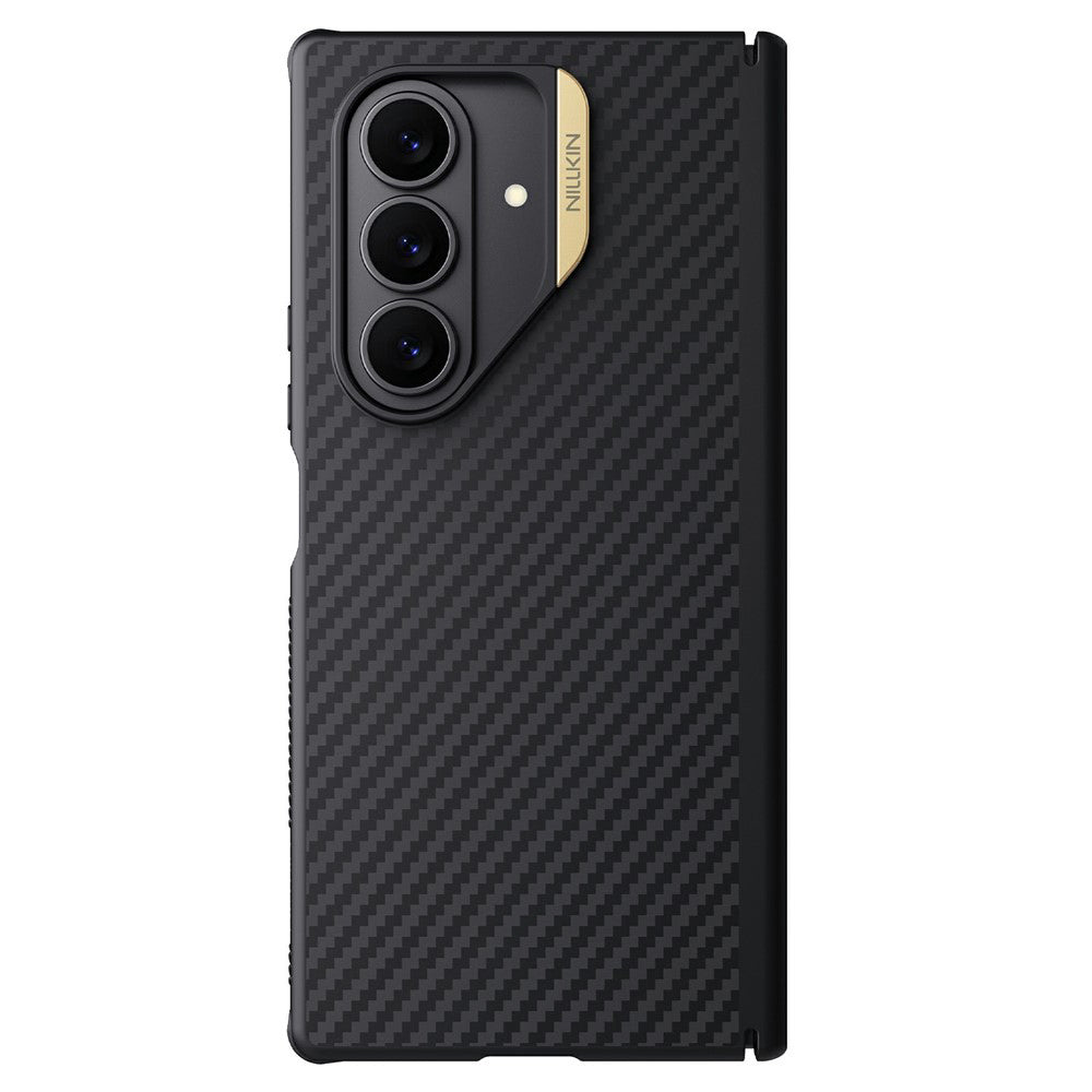 MagSafe Case for Samsung Galaxy Z Fold7 F966, Nillkin, Synthetic Fiber Pro, Black Gold