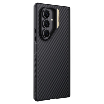 MagSafe Case for Samsung Galaxy Z Fold7 F966, Nillkin, Synthetic Fiber Pro, Black Gold