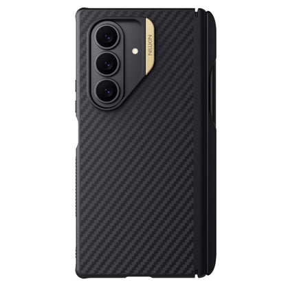 MagSafe Case for Samsung Galaxy Z Fold7 F966, Nillkin, Synthetic Fiber Pro with S-Pen Holder, Black Gold